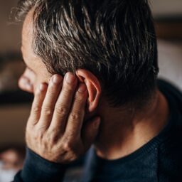 Older man with ear pain.